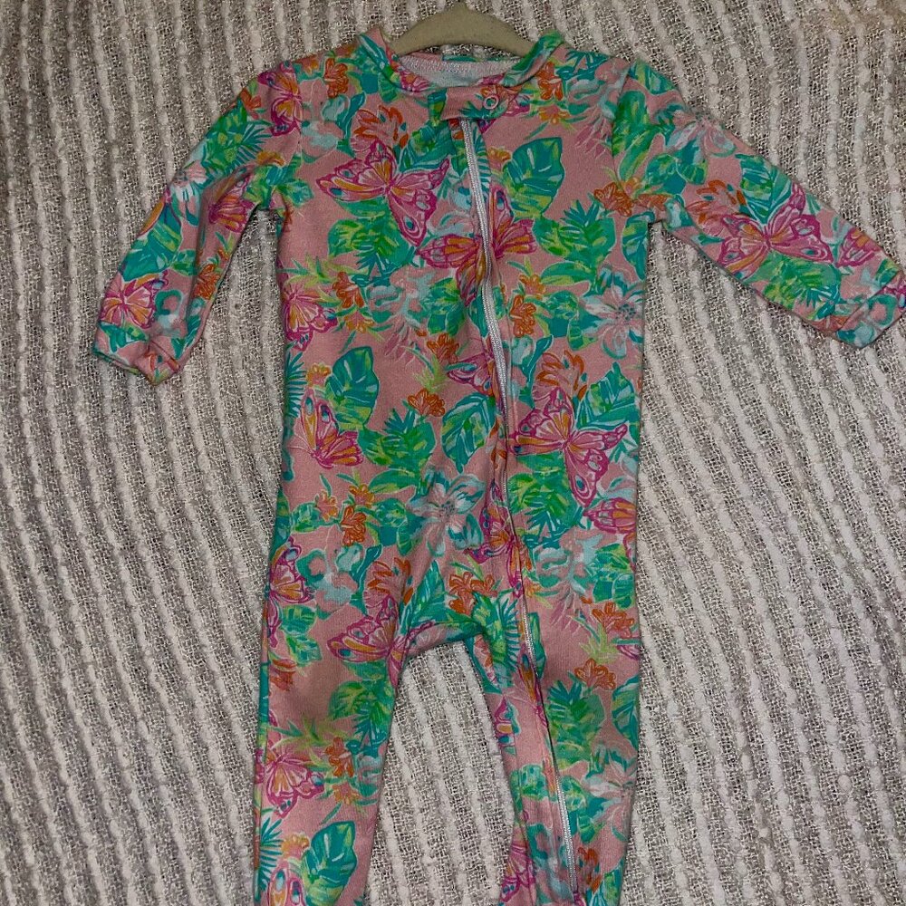 lily p by pottery barn kids pjs 9-12 mo